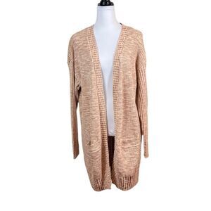 Knox Rose Women’s Heathered Taupe Open Cardigan, Size M, NWT